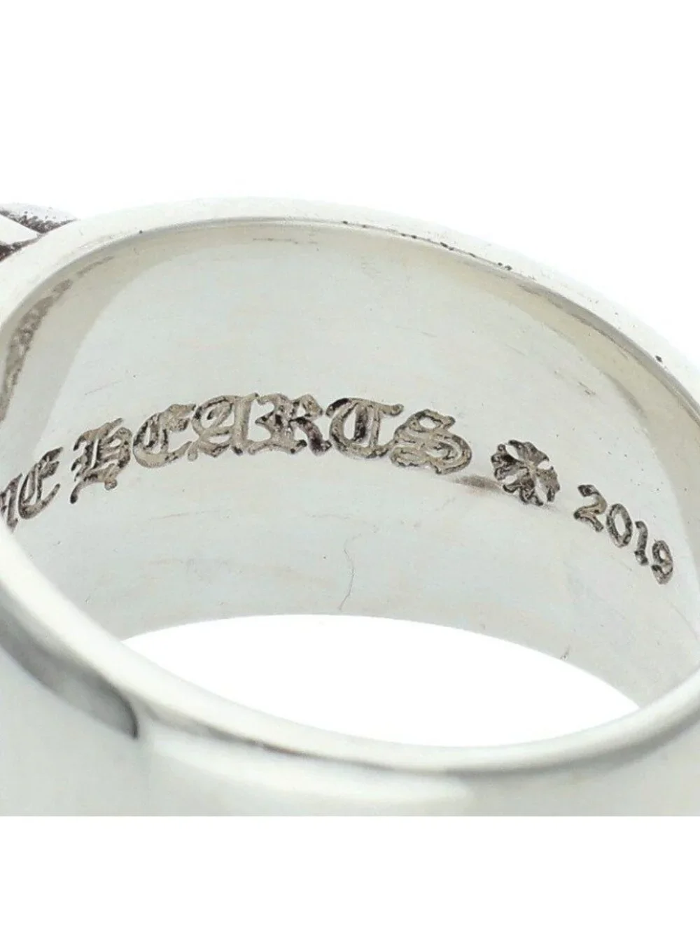 Chrome Hearts Clsc Dbl Flrl Crs Classic Double Floral Cross Silver Ring